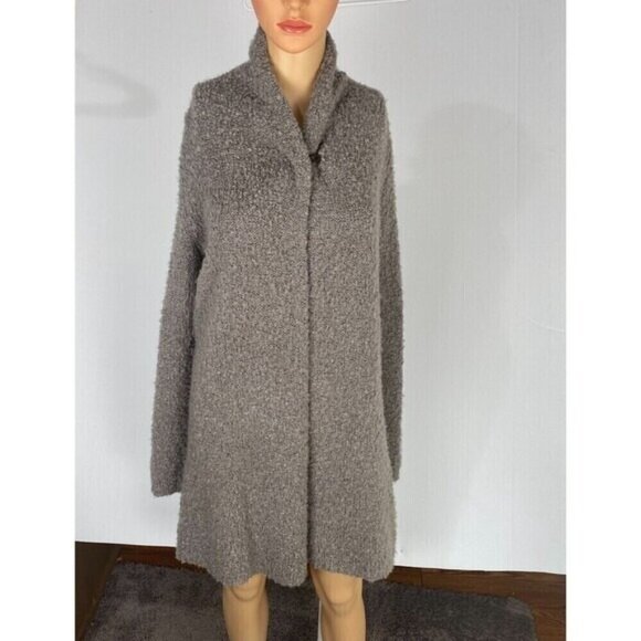 Johnston & Murphy Open-Front Slub Knit Cardigan Women's Size XS Wool Comfort - Picture 3 of 14